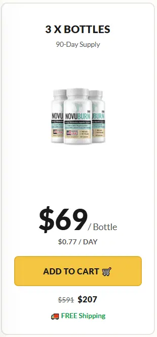 NovuBurn 3 Bottle Price